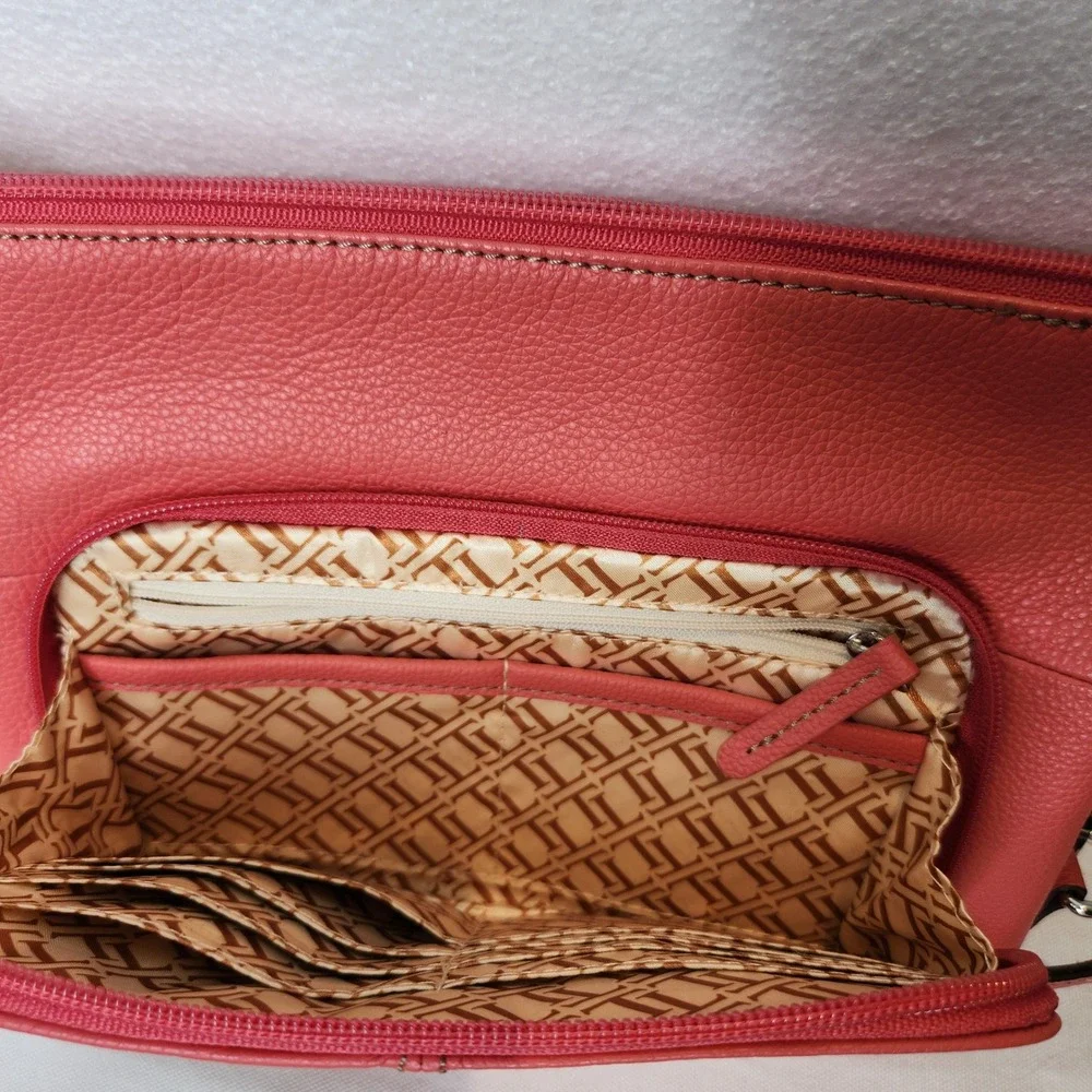 Tignanello Heritage Orange Leather Crossbody Bag RFID NEW WITH TAGS - Picture 4 of 13